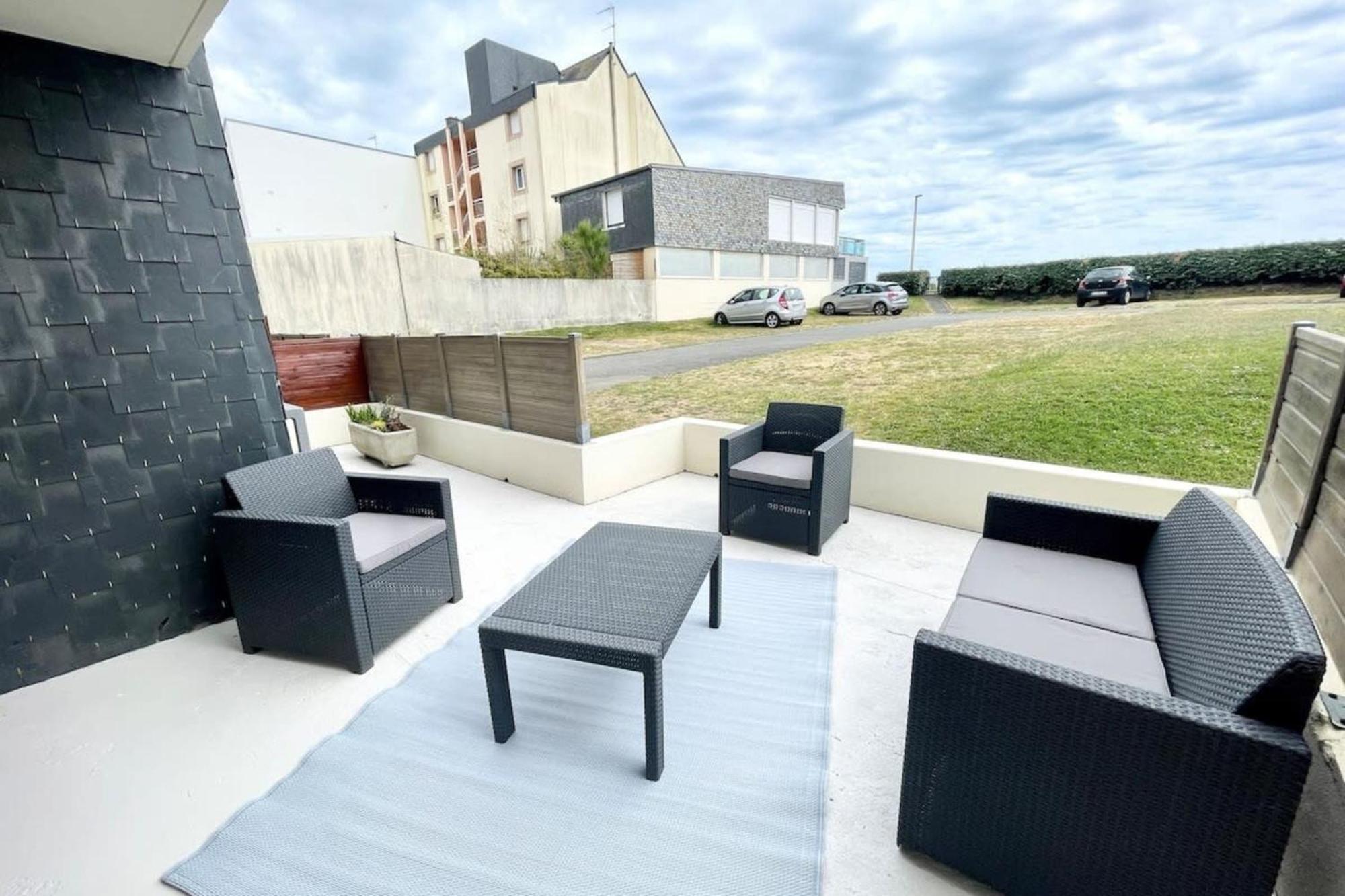 T3 Neuf Archi Cocooning Terrasse Face A La Mer Ploemeur Exterior foto