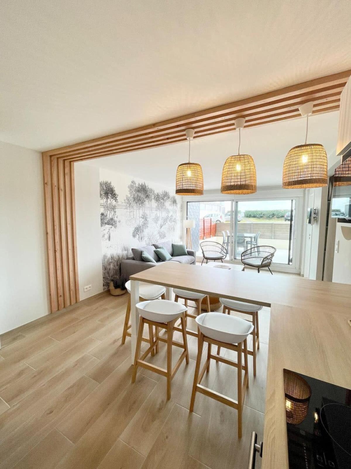 T3 Neuf Archi Cocooning Terrasse Face A La Mer Ploemeur Exterior foto