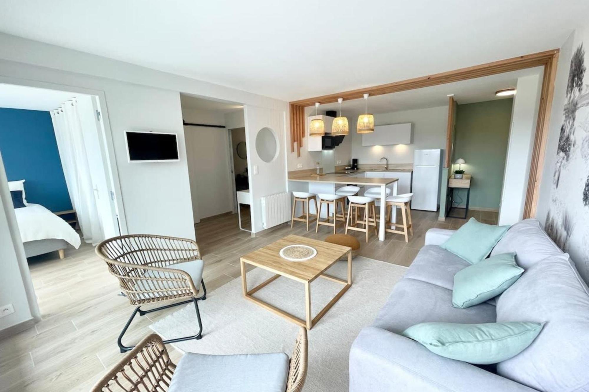 T3 Neuf Archi Cocooning Terrasse Face A La Mer Ploemeur Exterior foto