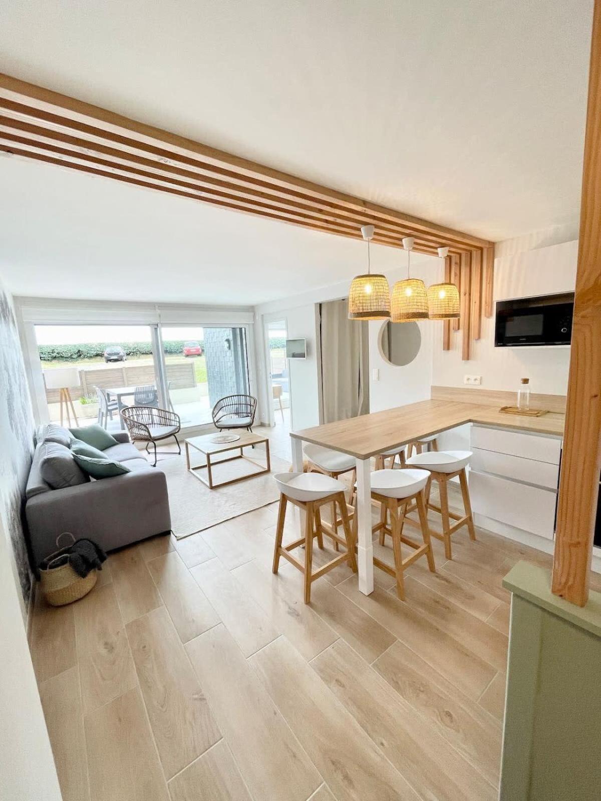 T3 Neuf Archi Cocooning Terrasse Face A La Mer Ploemeur Exterior foto