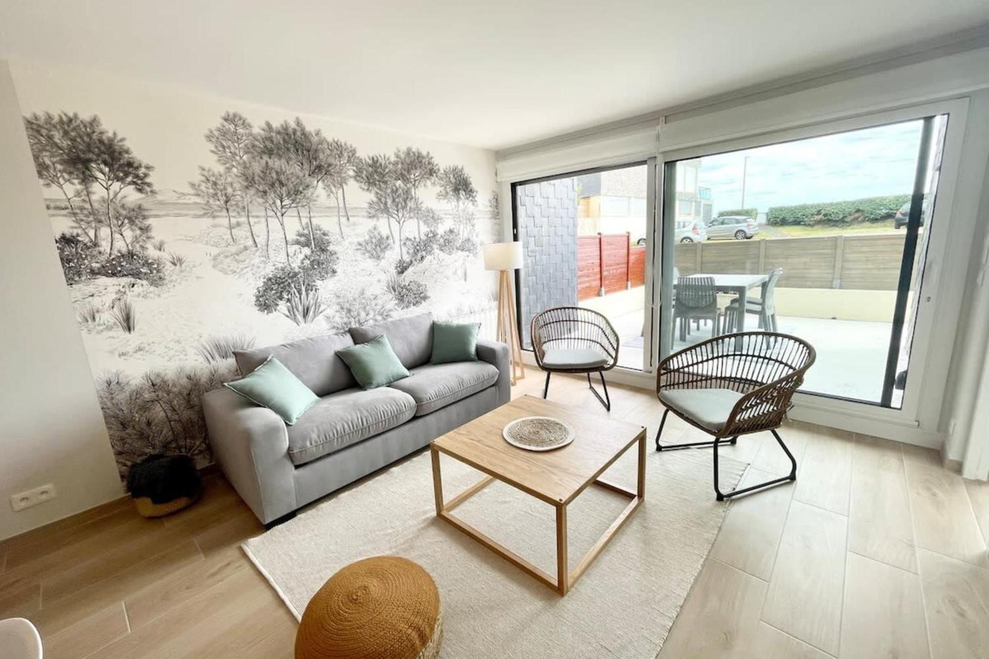 T3 Neuf Archi Cocooning Terrasse Face A La Mer Ploemeur Exterior foto
